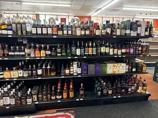 Full selection of Whiskeys and Bourbons