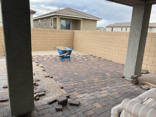 Took 3 weeks to get these pavers laid, and they didn't even finish.