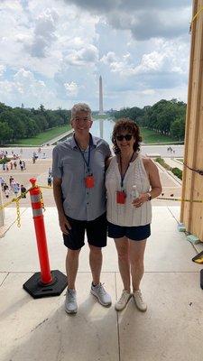 15 minute break to visit Lincoln Memorial