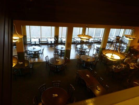 Dining area , second floor, taken from third floor hall window.