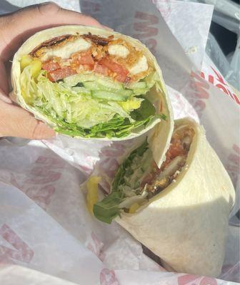 Chicken bacon ranch wrap good!!