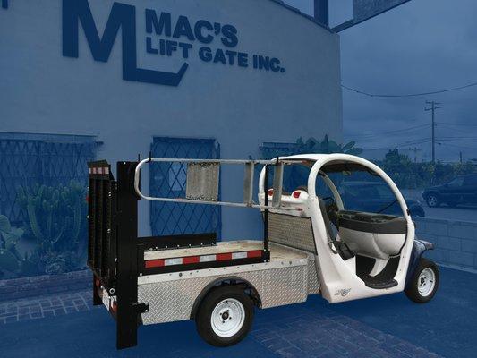 Mac's Rail Lift for GEM, Taylor-Dunn, ClubCar and other Electric Carts and Burden Carriers