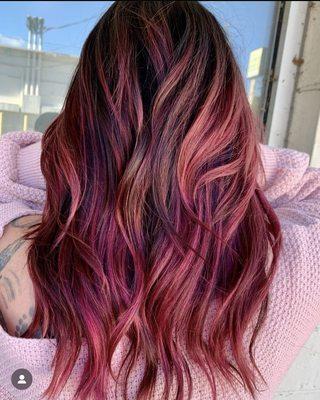 dimensional hair color ~ layered haircut