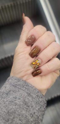 Fall is so beautiful. I love how my nails turn out. Trina you do such an awesome job.  Thank you