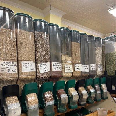 A selection of bulk grains