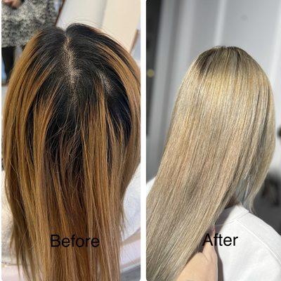 Before and After transformation. New color and extension on top of it