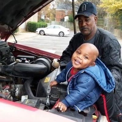 Master Mechanic Greg and his Son Bryson the future Mechanic