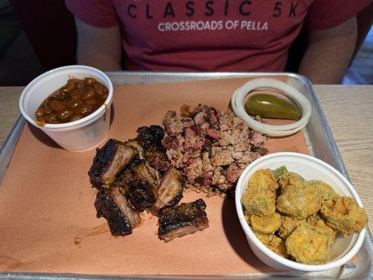 Burnt ends and chopped brisket