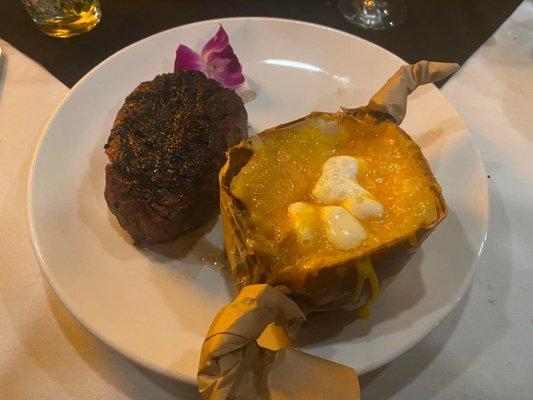 Filet and baked potato