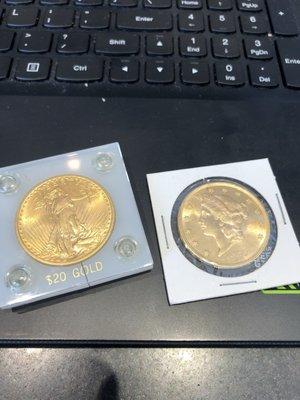 Beautiful gold coins