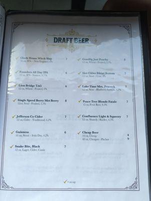 Draft beer