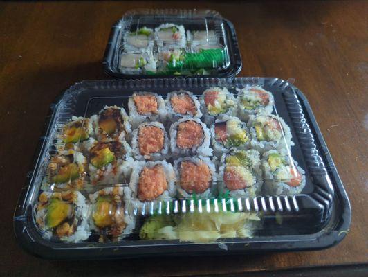 Yellowtail Jalapeno Roll Spicy Tuna Roll Eel Avocado Roll Philadelphia Roll