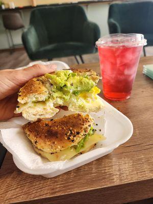 Humpty Egg Sandwich and Passionfruit Blueberry Tea