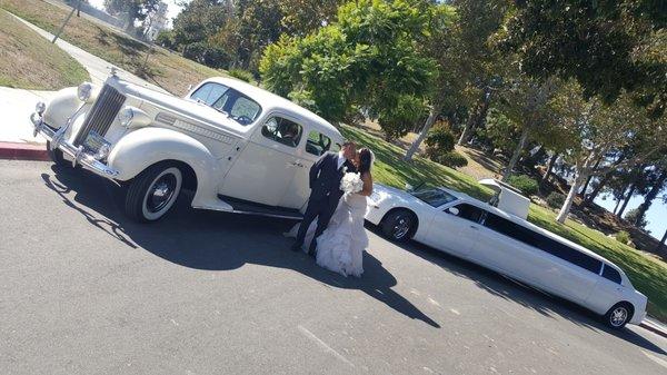 The limo I rented followed my bro in law in a Rolls Royce he rented. It was perfect.