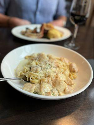 Seafood fettuccine Alfredo