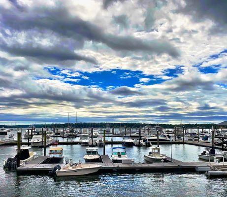 Overlooking the water