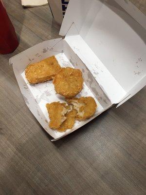 Umm my chicken nugget is torn I am also