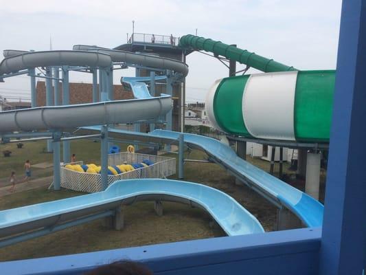 View of water slides from Cascade deck.