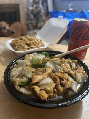 C14. Jalapeno Chicken with lo mein