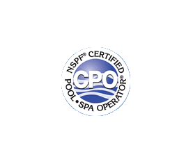 We hold the CPO (Certified Pool Operator) designation for verifiable pool and spa training credentials.