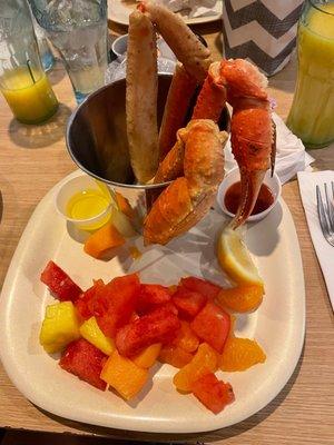 Sea food and fruit plate!