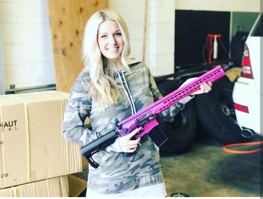 Custom cerakote job on my AR15..pink/purple ombre