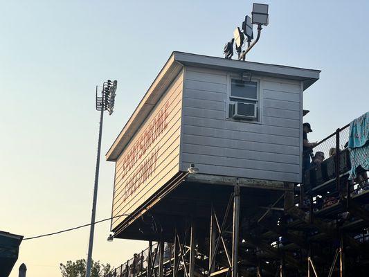 Announcer booth