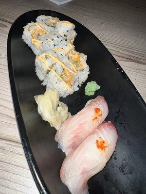 Spicy Scallops Maki & seabass nigiri