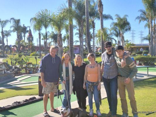 A outing at the mini golf