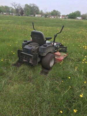 Cutting commercial grass