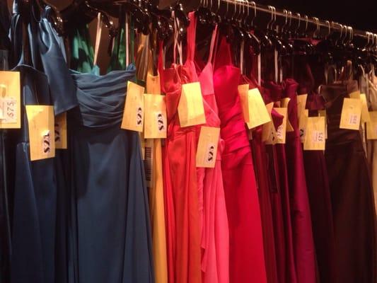 Various bridesmaid dresses from $25-$99. Score!