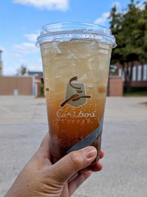 Large sparkling peach black tea