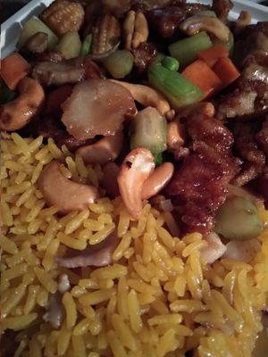 Cashew chicken.