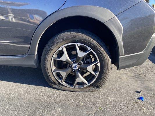 From flat to fixed, thanks Mission Tire Center!