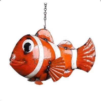 Hanging Fish 10" by 30" Made from recycled Oil Drums