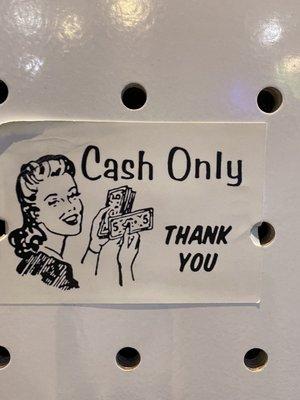 Cash only!