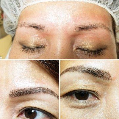 Beautifully done  3D hair stroke Microblading by Browhelp