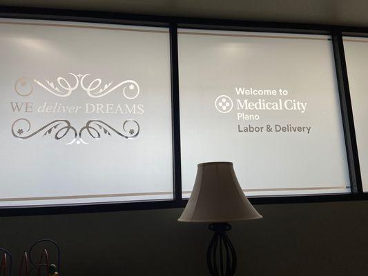 Labor & Delivery waiting area (technically closed off)