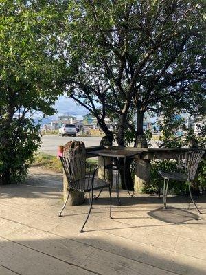 Patio with trees