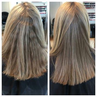 Keratin smoothing treatment