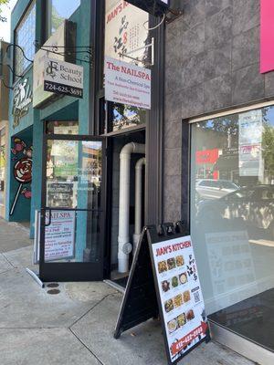 Outside the salon on Forbes Ave