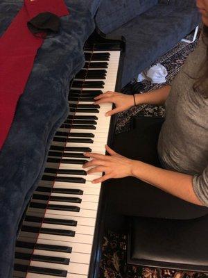 Piano and hands