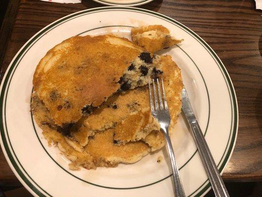 Blueberry pancakes...no thank you