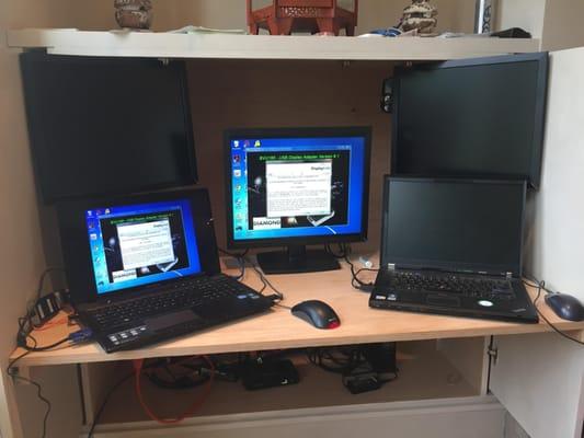 Customers home office for stock market trading