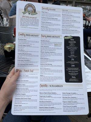 Their menu as of May 28th, 2023