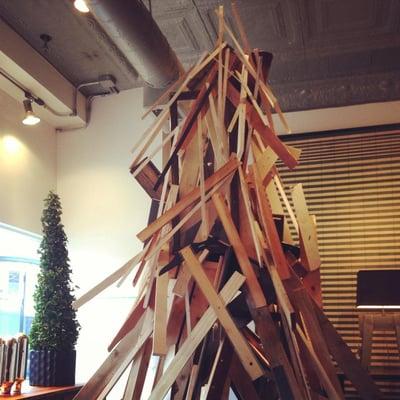 Scout Christmas tree made of plywood!