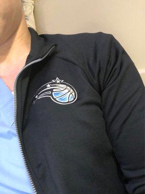 One of my Orlando Magic work jackets. So comfy