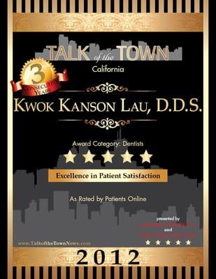 Talk of the Town - Excellence in Patient Satisfaction 2012