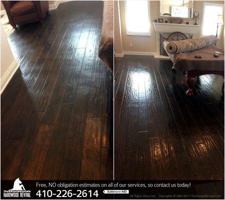 Hardwood floor refinishing