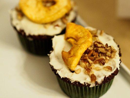 spiced apple cakes with creamcheese frosting thanks to www.nibblinggypsy.com